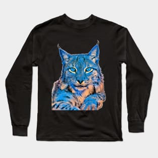 The lynx cat art a wild cat Long Sleeve T-Shirt